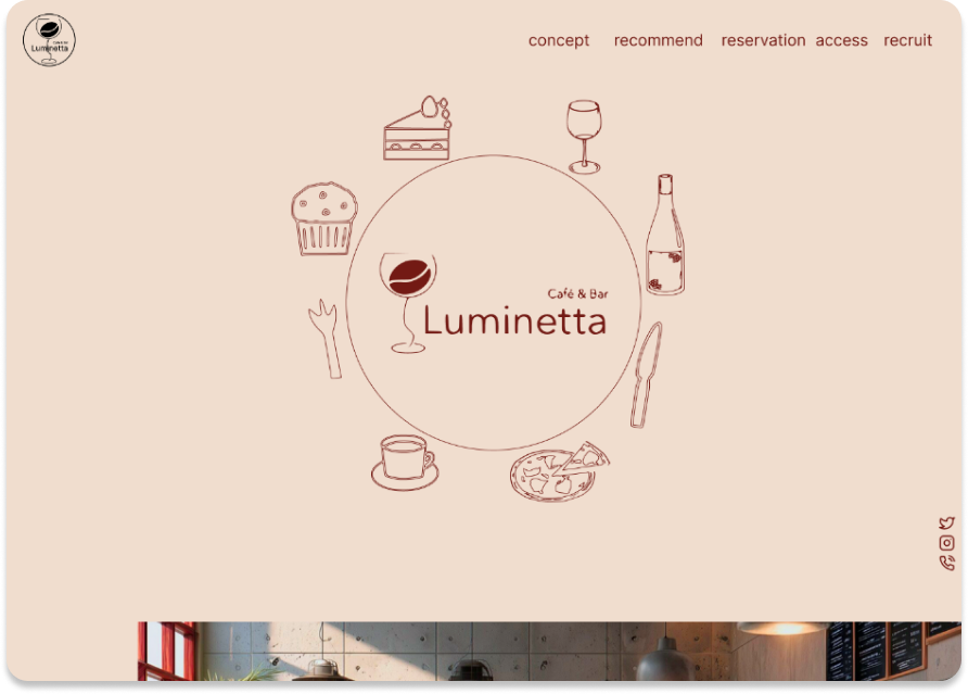 飲食店コーポレートサイトのサムネイル